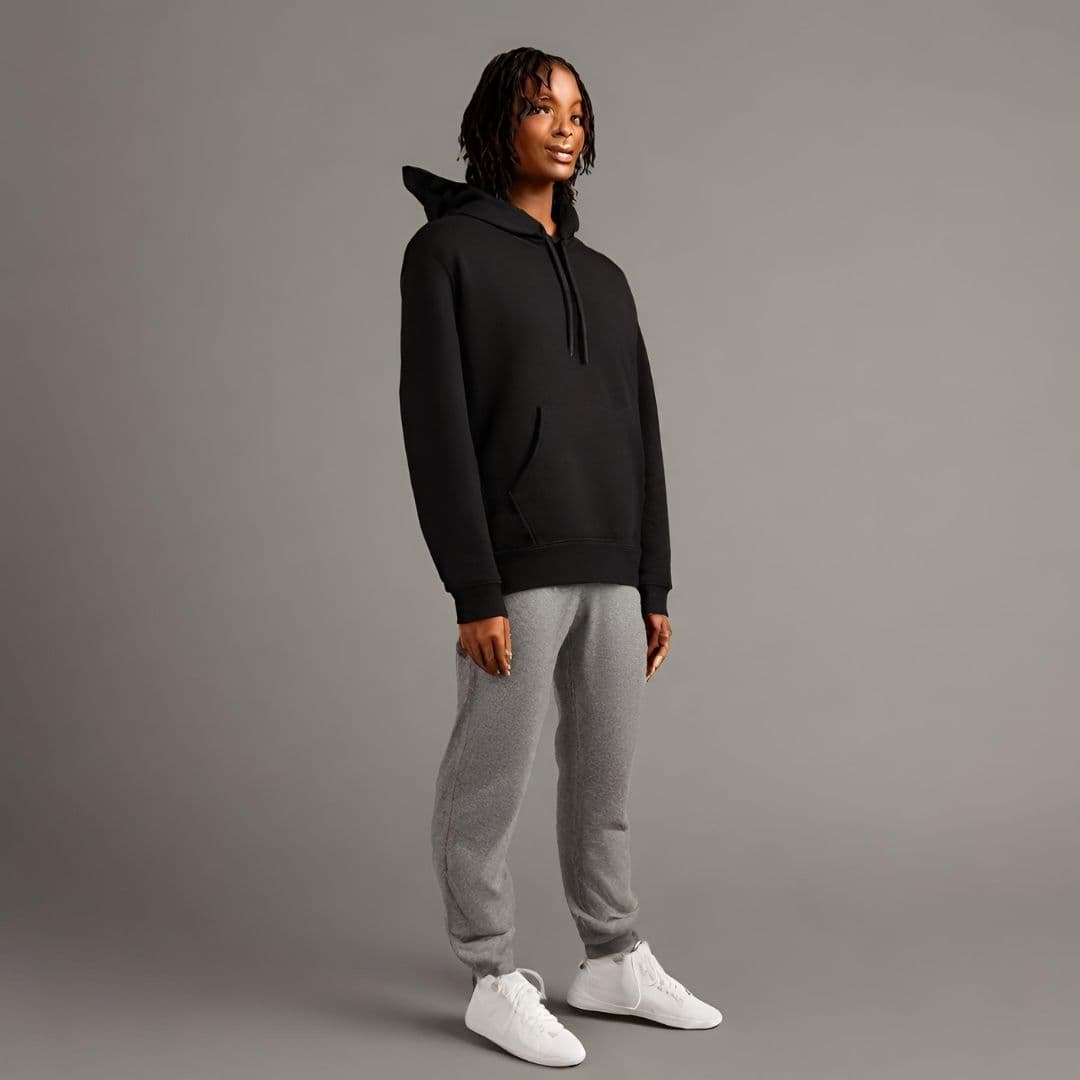 Classic Black Hooded Sweatshirt